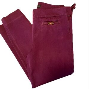 Talbots Maroon Purple Chinos with gold accents size 10P